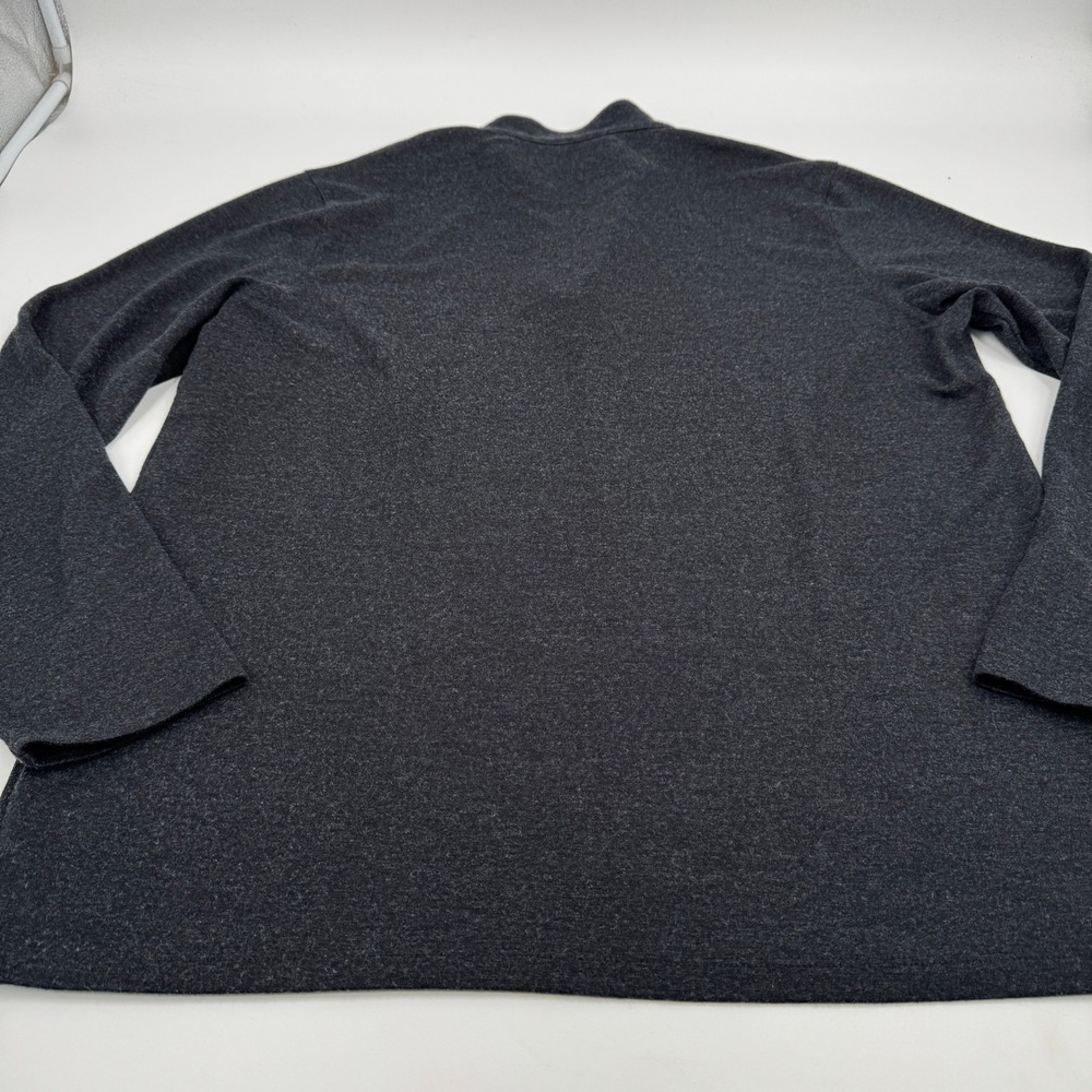 Mizzen+Main Quarter Zip Pullover Mens XL Charcoal‎ Gray Trim Fit Performance Lux - Picture 7 of 8
